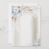 Invitation Pampas Bleu Rose Verre ivoire Retraite (Dos)