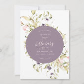 Invitation Pampas Boho Fleur sauvage Botanique Bonjour Baby s (Devant)