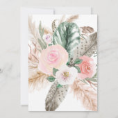 Invitation Pampas Boho, Monstera, Plumes tropicales Florales (Dos)