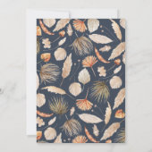 Invitation Pampas botanique herbe girafe safari marine bleu m (Dos)