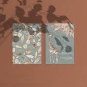 Invitation Pampas botanique herbe girafe safari sauge vert