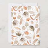 Invitation Pampas botanique herbe rustique moderne terre cuit (Dos)