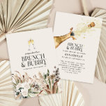 Invitation Pampas de douche nuptiale champagne brunch bubbly<br><div class="desc">Pampas de douche nuptiale herbe et eucalyptus moderne boho élégant brunch élégant et bubbly champagne invitation design.</div>