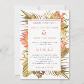 Invitation Pampas de feuillage tropical Mariage de fleurs de  (Devant)
