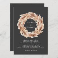 Pampas d'herbe bohème naturel moderne mariage