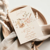 Invitation Pampas en laiton rose doux