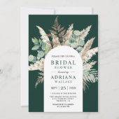 Invitation Pampas Eucalyptus Arch Emerald Green Bridal Shower (Devant)