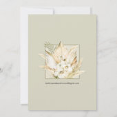 Invitation Pampas Fleurs de désert asséchées par l'herbe Mari (Dos)