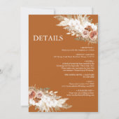 Invitation Pampas Floral Muet Mariage en herbe tout en un (Dos)