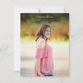 Invitation Pampas Floral Rose Blush Fête de Graduation (Dos)