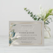 Invitation Pampas Fumée Turquoise Anthurium Répétition (Debout devant)