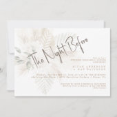 Invitation Pampas & Gold La Nuit Avant Le Dîner De Répétition (Devant)