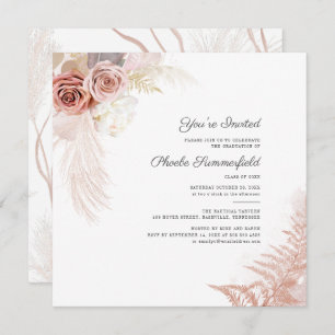 Invitation Pampas Graduation 2024 Party