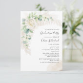 Invitation Pampas Graduation 2025 Photo Grad Party (Debout devant)