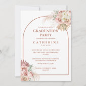 Invitation Pampas Grass Arch Photo Graduation Party (Devant)