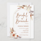 Invitation Pampas Grass Arch Terracotta Boho Bridal Brunch (Devant)