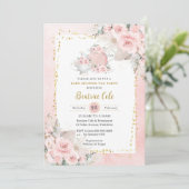 Invitation Pampas Grass Blush Floral Tea Party Baby shower (Debout devant)