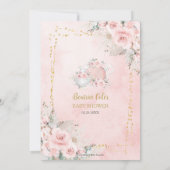Invitation Pampas Grass Blush Floral Tea Party Baby shower (Dos)