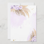 Invitation Pampas Grass Bohème Baptême Boho Christening (Dos)