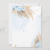 Invitation Pampas Grass Bohème Baptême Boho Christening (Dos)