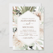 Invitation Pampas Grass Bohême Boho Eucalyptus Mariage Invi (Devant)