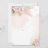 Invitation Pampas Grass Bohème Douche Par Baby shower Courrie (Dos)