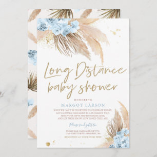 Invitation Pampas Grass Bohemian Long Distance Baby shower