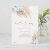 Invitation Pampas Grass Bohemian Tropical Desert Baby shower (Debout devant)