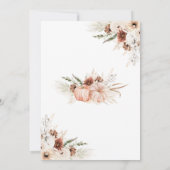 Invitation Pampas Grass Boho Automne Citrouille Baptême Chris (Dos)