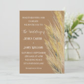 Invitation Pampas Grass Boho Bohemian Grass Simple Mariage (Debout devant)