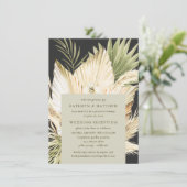 Invitation Pampas Grass Boho Bouquet Post Mariage Réception (Debout devant)