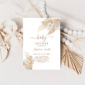 Invitation Pampas Grass Boho Chic Baby shower