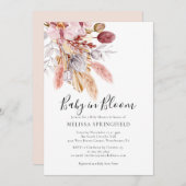 Invitation Pampas Grass Boho Chic Baby shower (Devant / Derrière)