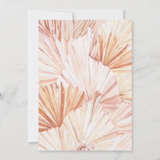 Invitation Pampas Grass Boho Floral Bohemian Mariage tendance (Dos)