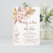 Invitation Pampas Grass Boho Girl Baby shower (Debout devant)