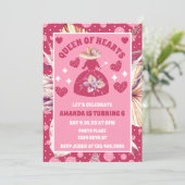 Invitation Pampas Grass Boho Rose Reine Des Coeurs Anniversai (Debout devant)
