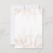 Invitation Pampas Grass Boho séché Fleurs Baby shower fille (Dos)