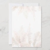 Invitation Pampas Grass Botanique Tan Fête des mariées (Dos)