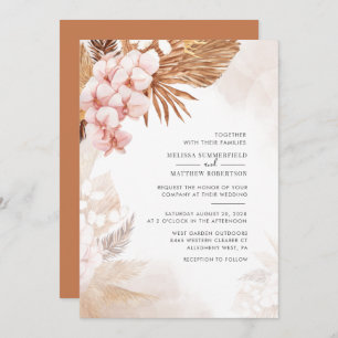 Invitation Pampas Grass Botanique Terracotta Rose Floral