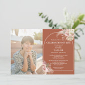 Invitation Pampas Grass Celebration of Life Funeral Photo Inv (Debout devant)