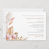 Invitation Pampas Grass Chic Boho Photo Party (Dos)