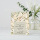 Invitation Pampas Grass Desert Floral Bouquet Fête de l'marié (Debout devant)