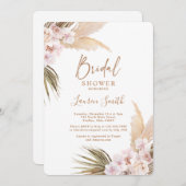 Invitation Pampas Grass douche nuptiale (Devant / Derrière)