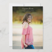 Invitation Pampas Grass Dusty Rose Floral fête de graduation (Dos)