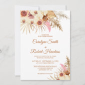 Invitation Pampas Grass éditable tout en un Mariage (Devant)