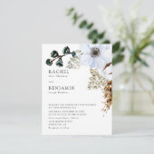 Invitation Pampas Grass Elegant Boho Wedding Floral  (Debout devant)