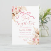 Invitation Pampas Grass Elle Attache La Fête des mariées De N (Debout devant)