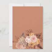 Invitation Pampas Grass Fête des mariées (Dos)