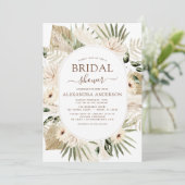 Invitation Pampas Grass Fête des mariées Boho Eucalyptus Invi (Debout devant)