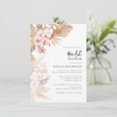 Invitation Pampas Grass Floral Douche nuptiale (Debout devant)